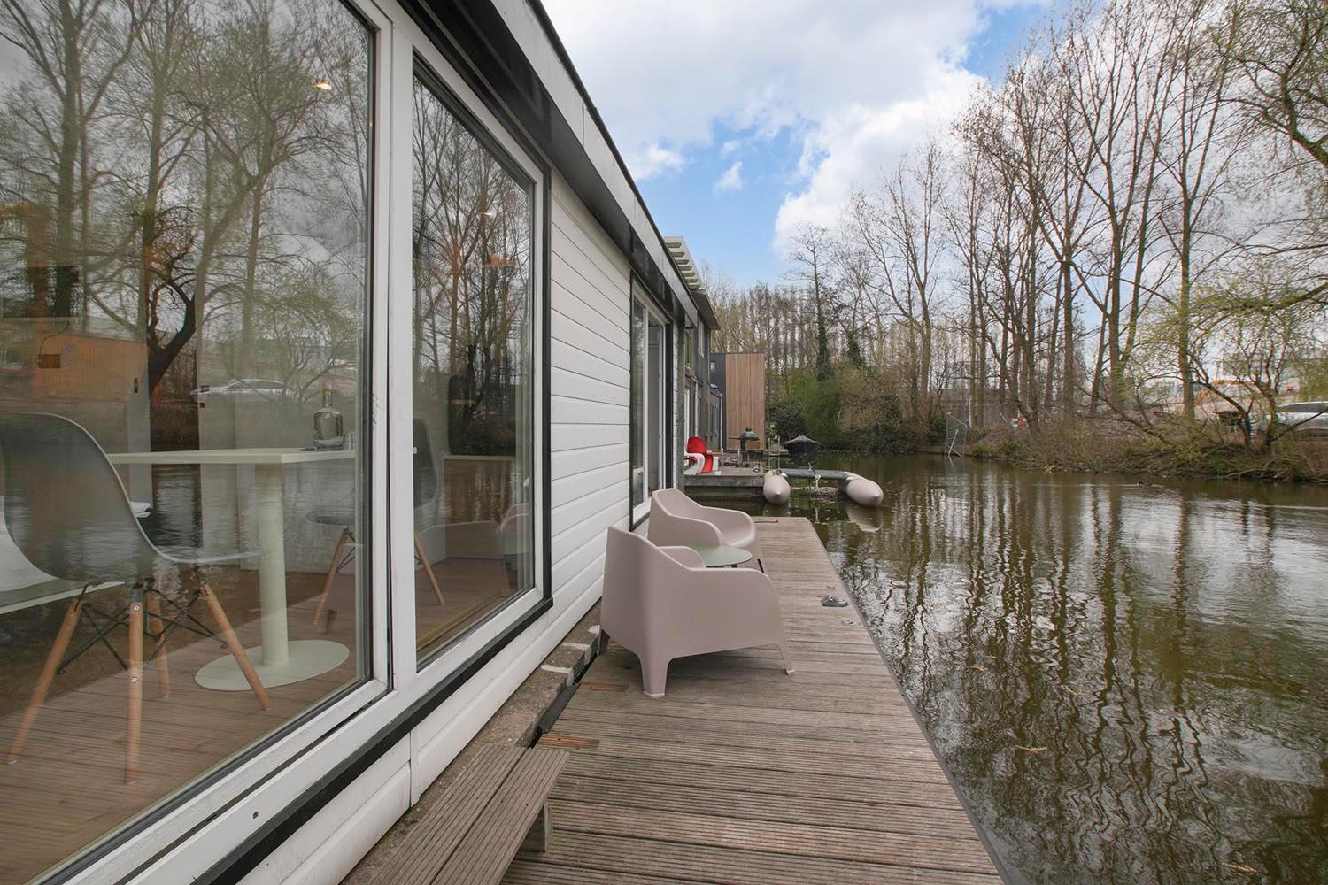 Houseboat The New Lake - Nieuwe Meer Amszterdam Kültér fotó